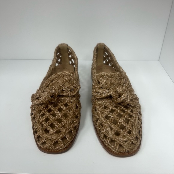 Alexandre Birman Clarita Raffia Knot Loafers in Beige - Picture 4 of 8